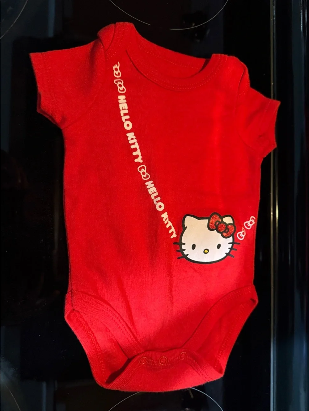 Hello Kitty Baby Bodysuit Duo - Red & Light Pink 3mos